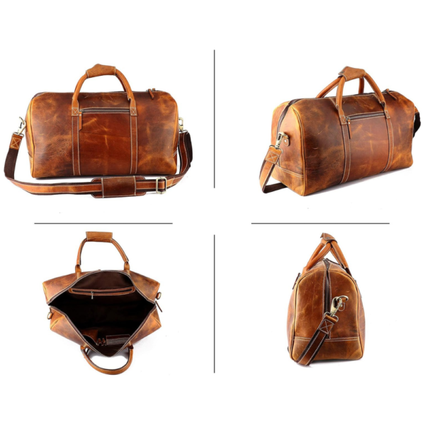 Leather Duffel Bag for Men - Image 7